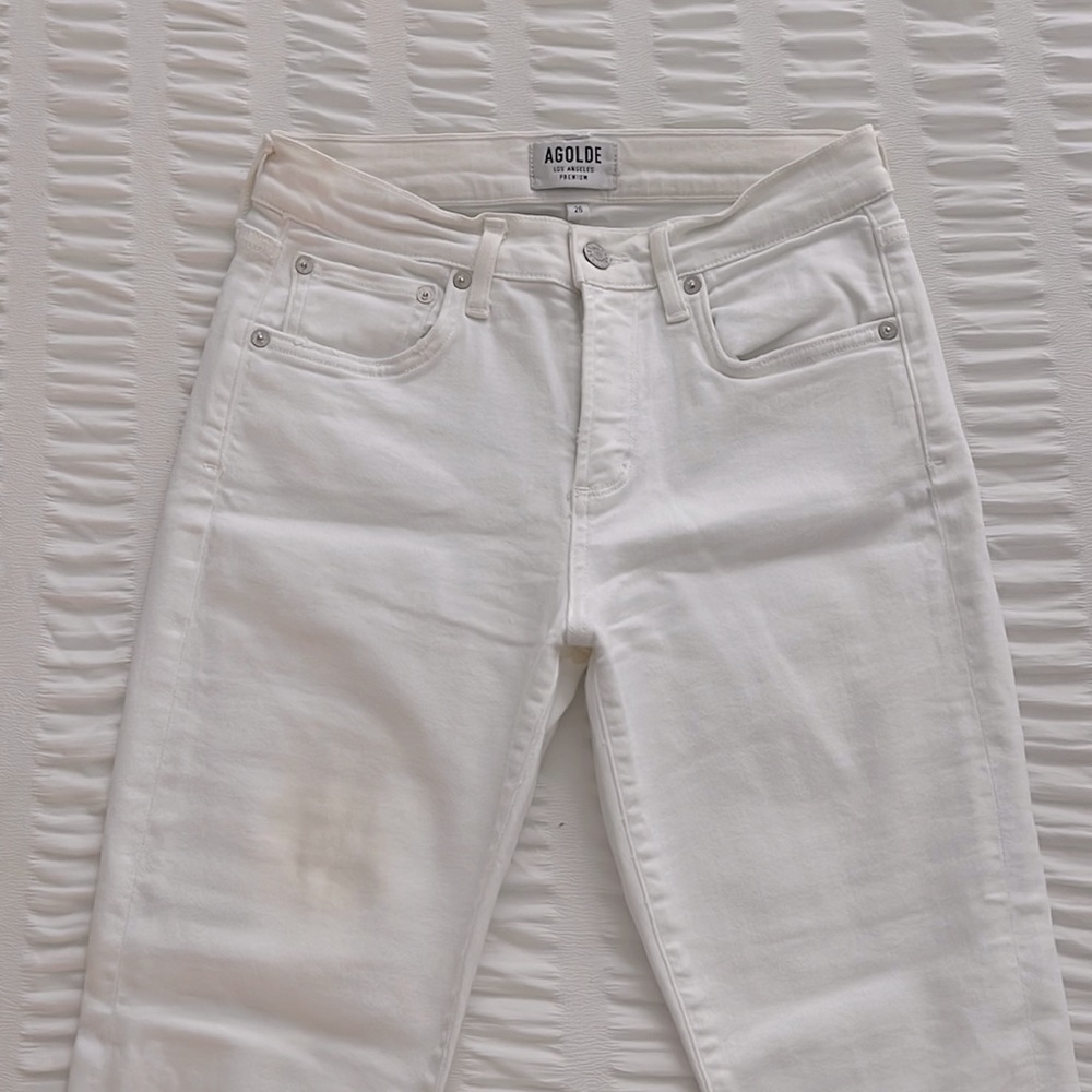 White Agolde jeans